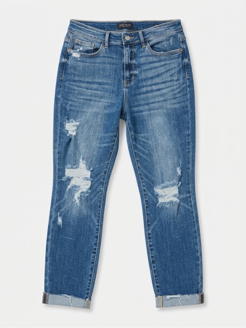 Judy Blue Distressed Relaxed Fit Jeans – Size 7/28